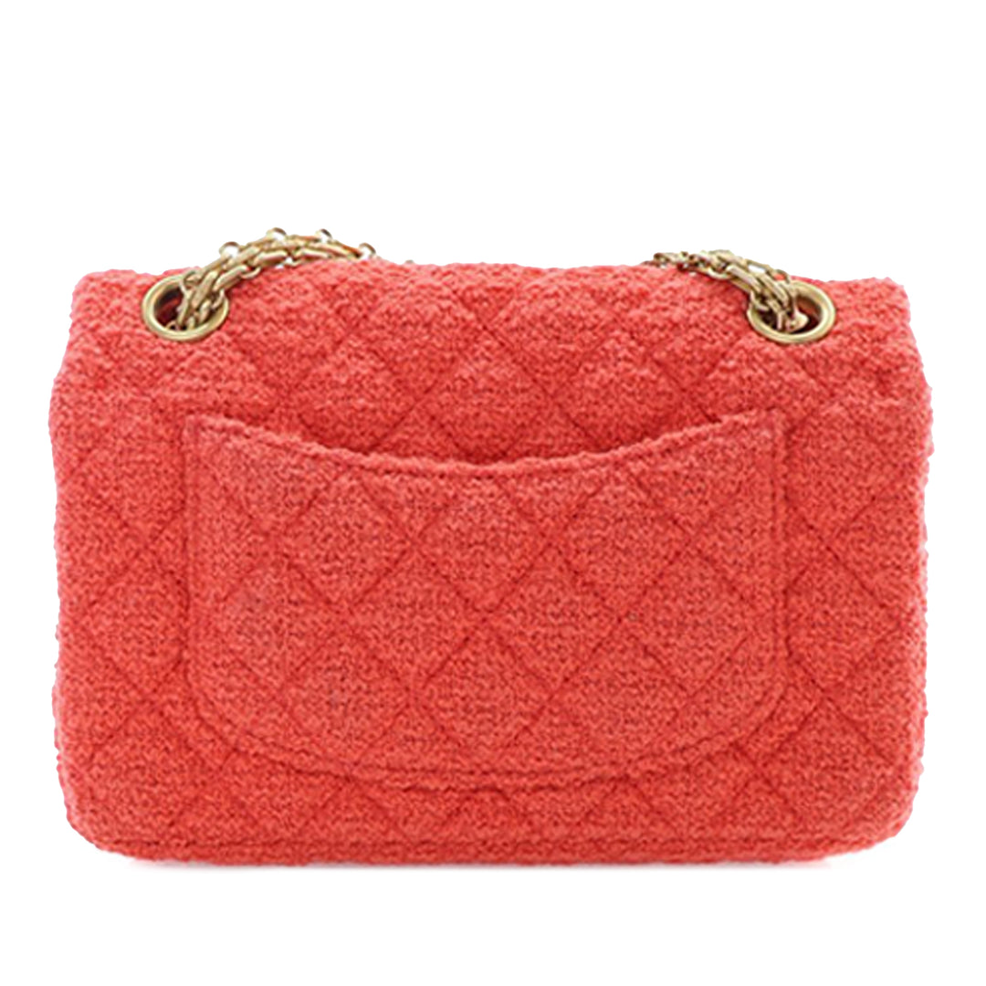 Chanel Mini Reissue 2.55 Tweed Simple rabat 224 Rouge
