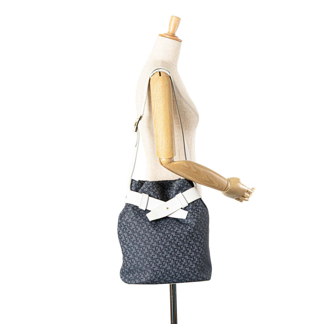 Canvas Bucket Bag Blue - Gaby Paris
