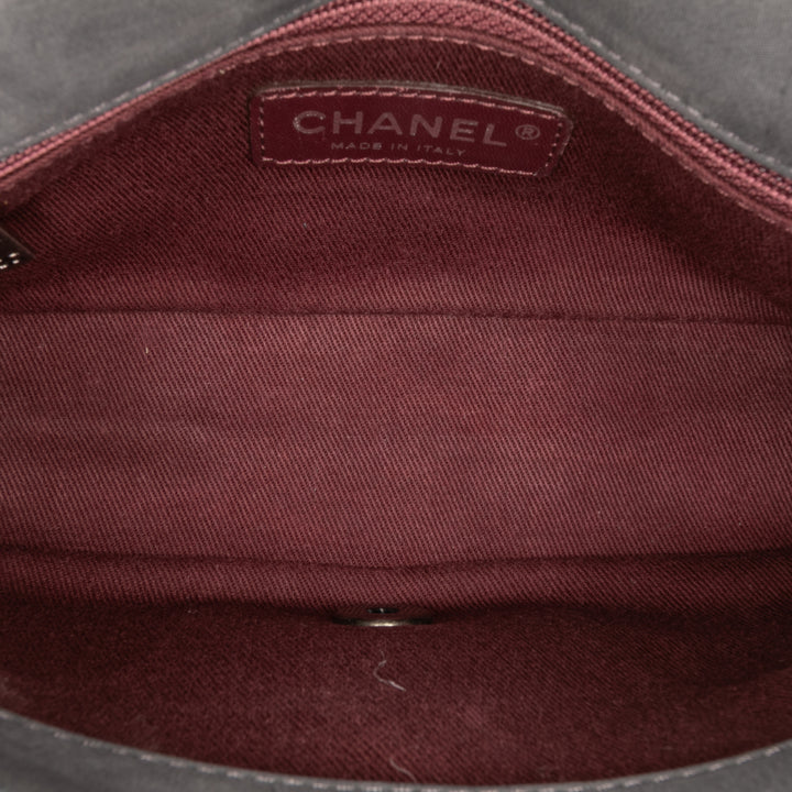 Chanel Diamond embossé New Chic à rabat Petit Cuir de veau