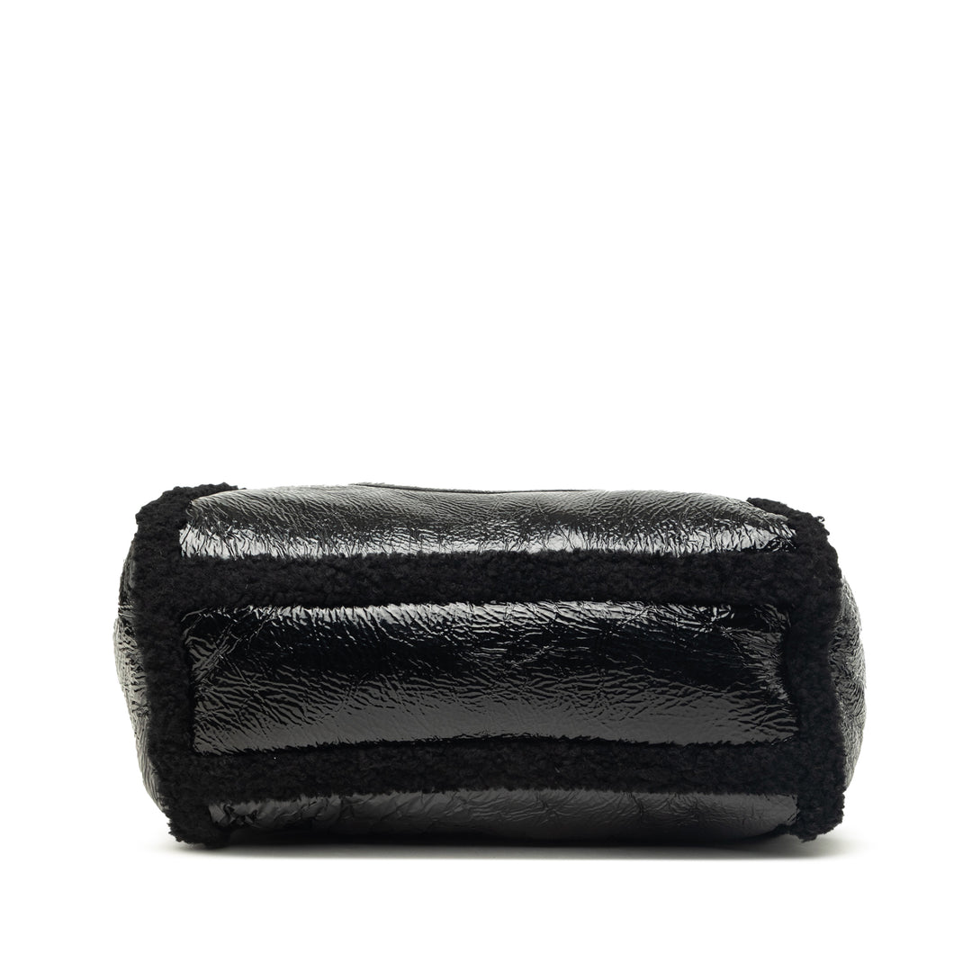 Shearling à finitions Soho Cellarius Cabas Moyen Noir