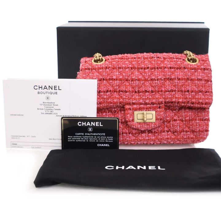 Chanel Mini Reissue 2.55 Tweed Simple rabat 224