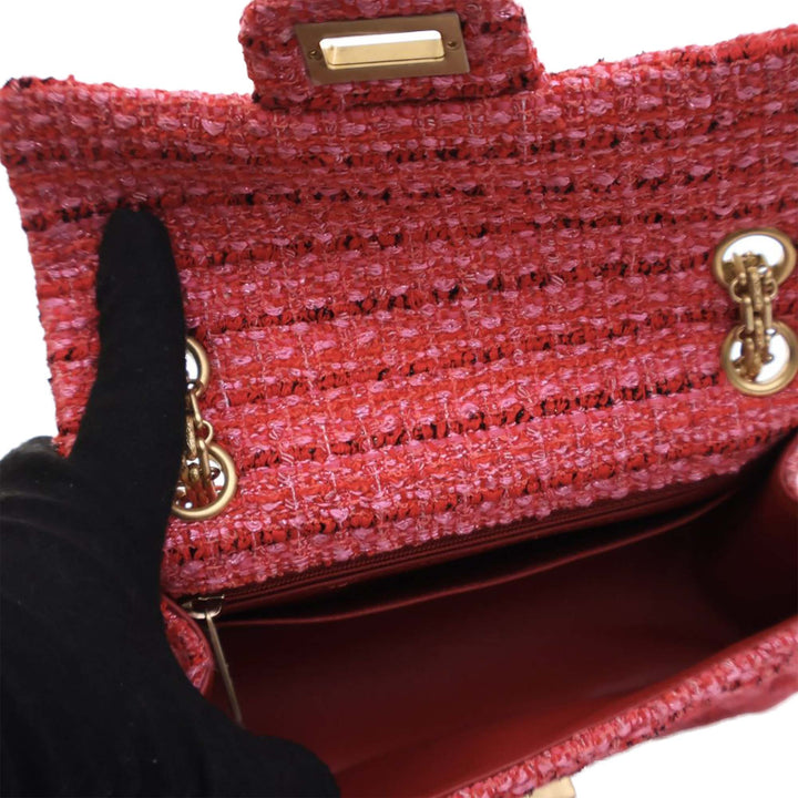 Chanel Mini Reissue 2.55 Tweed Simple rabat 224