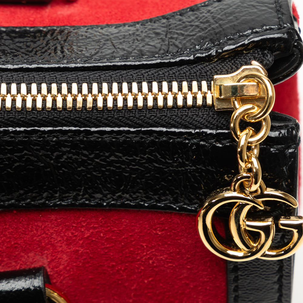 Small Suede Ophidia Satchel Red - Gaby Paris
