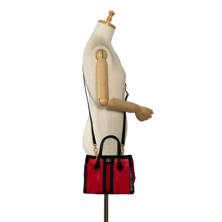Gucci Small Daim Ophidia Sac cartable Rouge