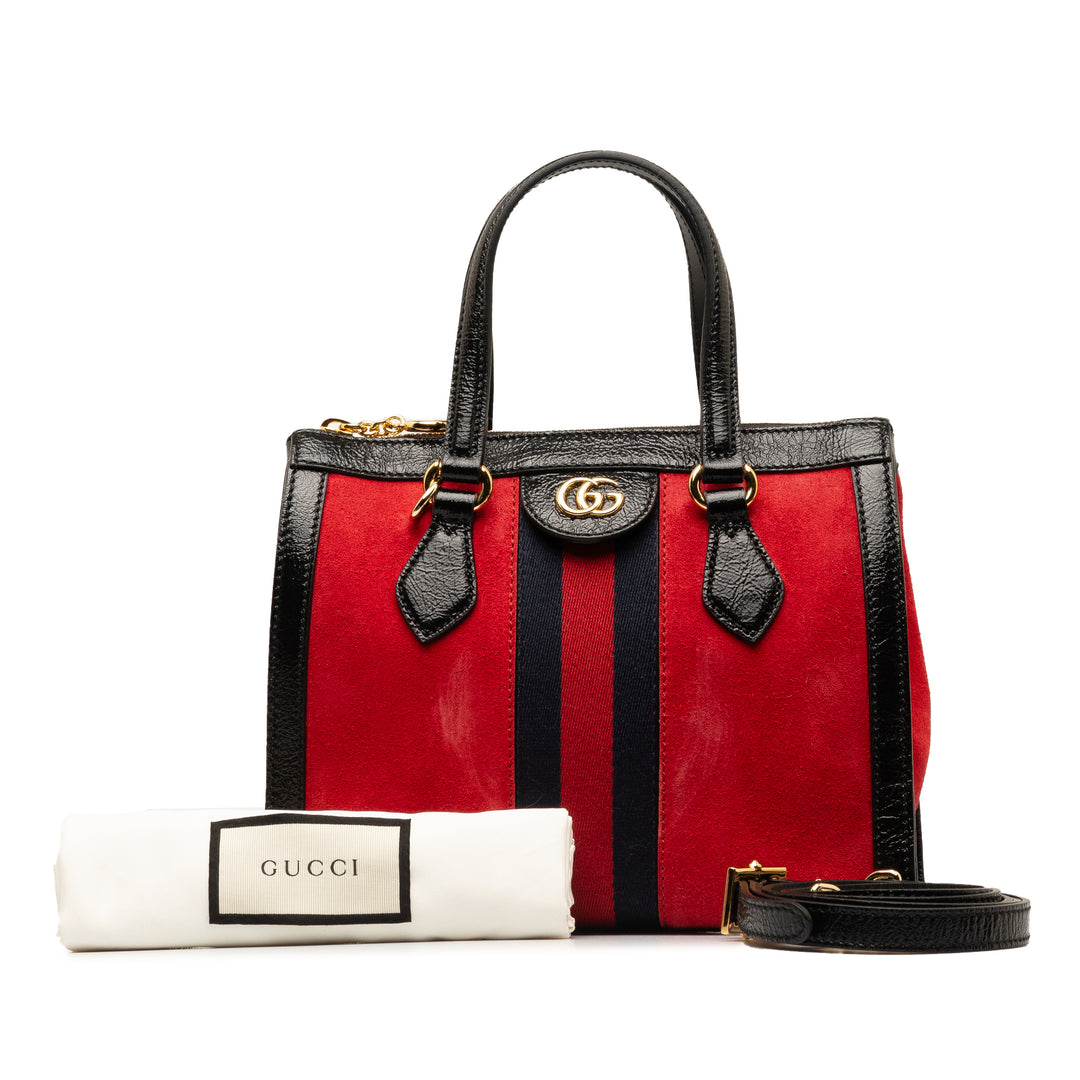 Gucci Small Daim Ophidia Sac cartable Rouge
