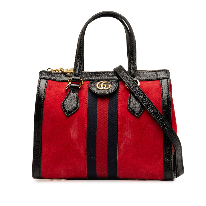 Gucci Small Daim Ophidia Sac cartable Rouge