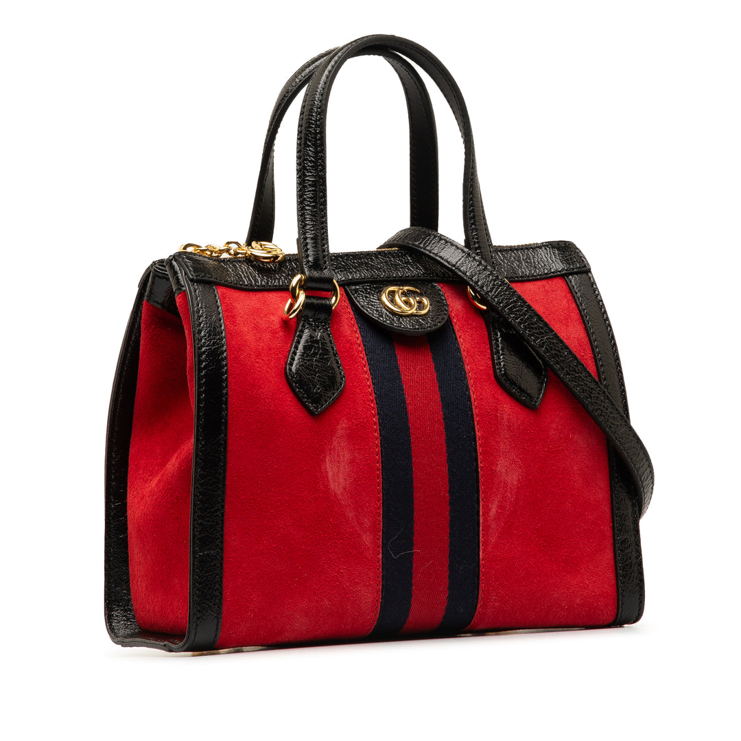 Gucci Small Daim Ophidia Sac cartable Rouge
