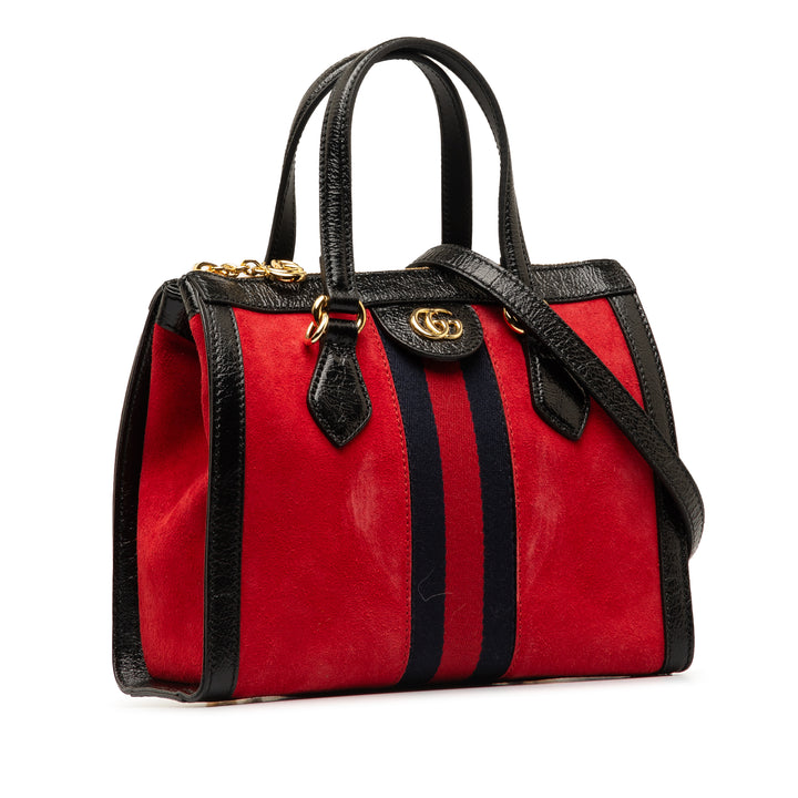 Gucci Small Daim Ophidia Sac cartable Rouge