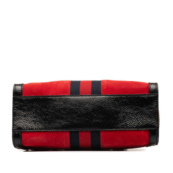 Gucci Small Daim Ophidia Sac cartable Rouge