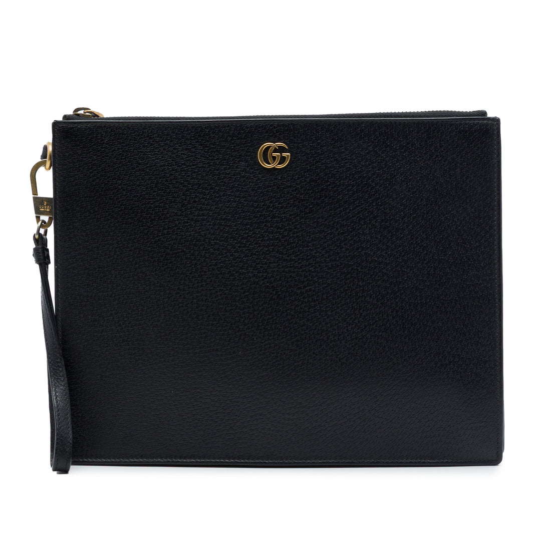 GG Marmont Pochette Cuir de veau Noir