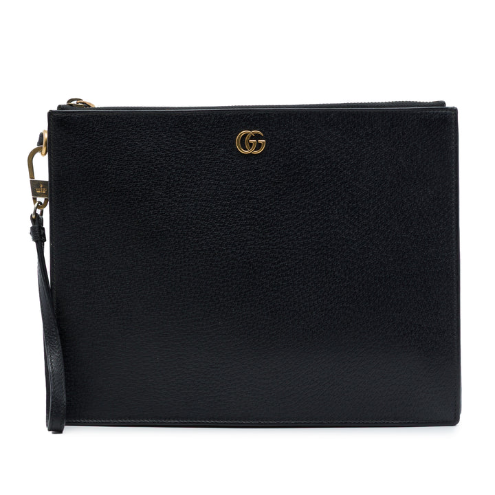 GG Marmont Pochette Cuir de veau Noir