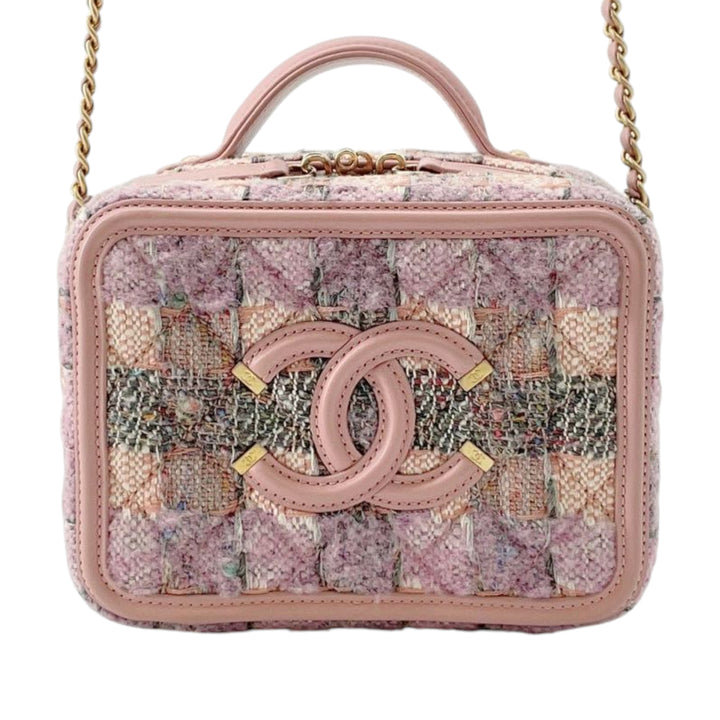 Chanel Small Tweed CC Filigree Vanity Étui Rose – GABY PARIS Authentique