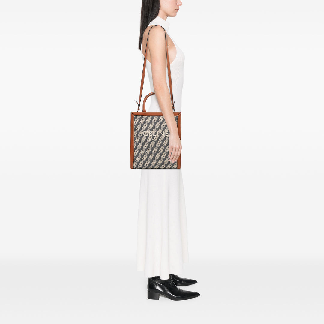 Celine Small Triomphe Toile Maillon Cabas vertical