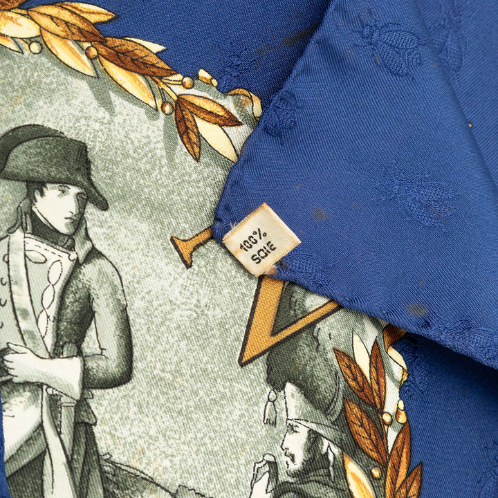 Hermès Napoleon Foulard 90 Bleu – vue 4 – GABY PARIS