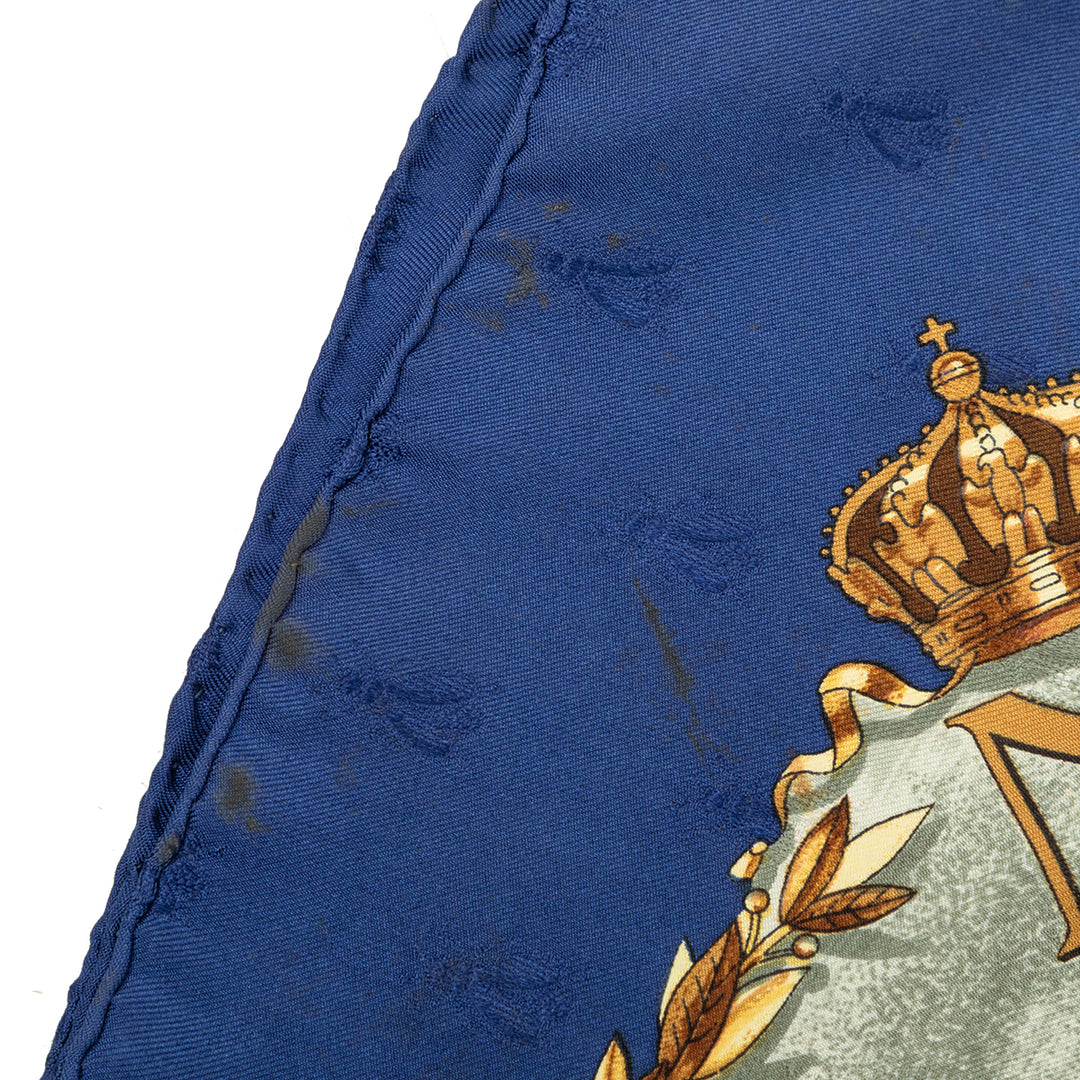Hermès Napoleon Foulard 90 Bleu – vue 7 – GABY PARIS