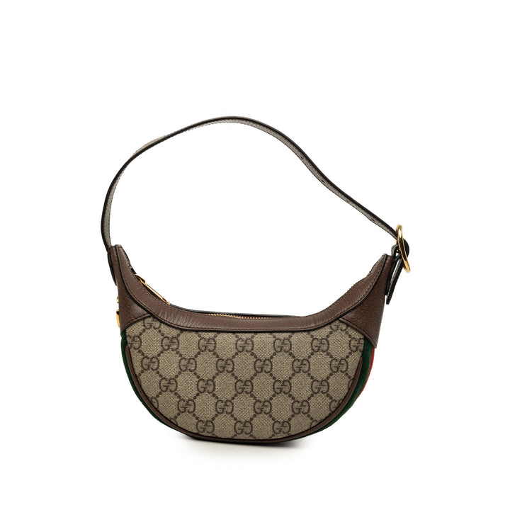 Gucci Sac porté épaule Web Ophidia GG Supreme Mini Beige – vue principale – GABY PARIS