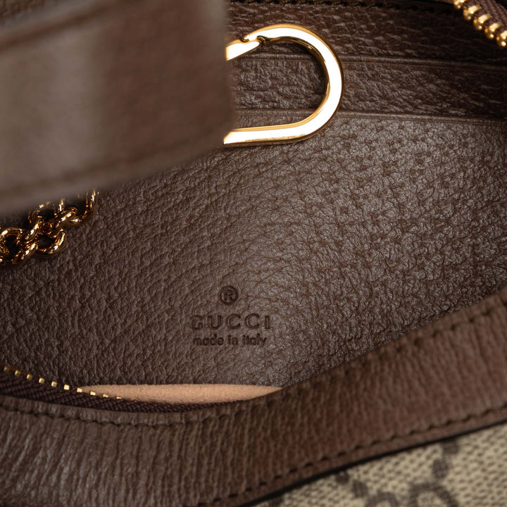 Gucci Sac porté épaule Web Ophidia GG Supreme Mini Beige – vue 5 – GABY PARIS