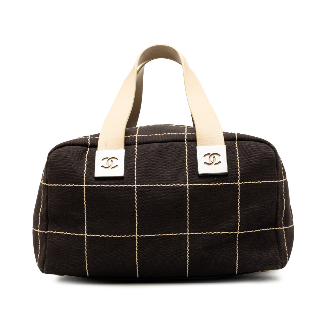 Chanel CC Chocolate Bar Toile Wild Stitch Boston Sac