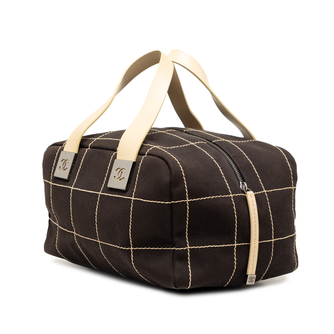 Chanel CC Chocolate Bar Toile Wild Stitch Boston Sac
