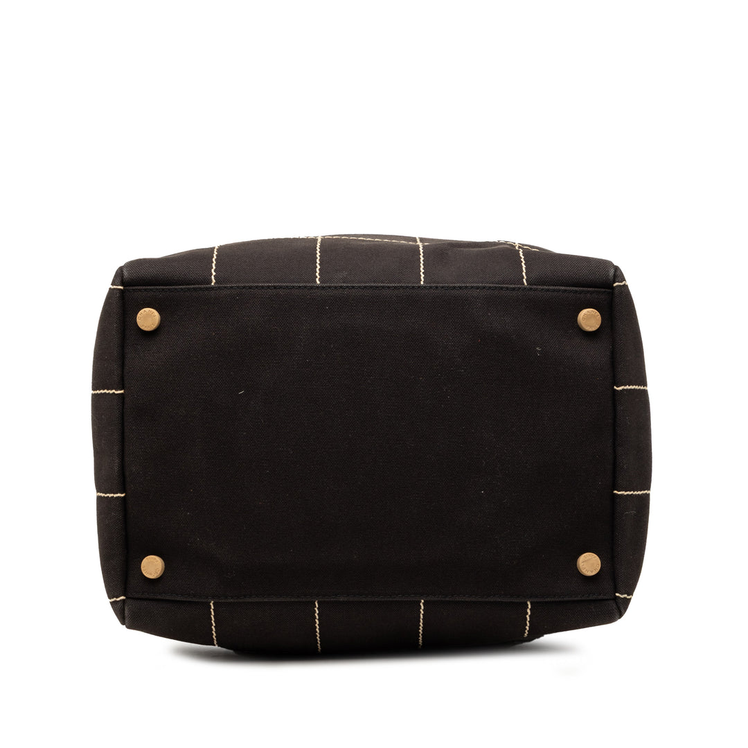 Chanel CC Chocolate Bar Toile Wild Stitch Boston Sac