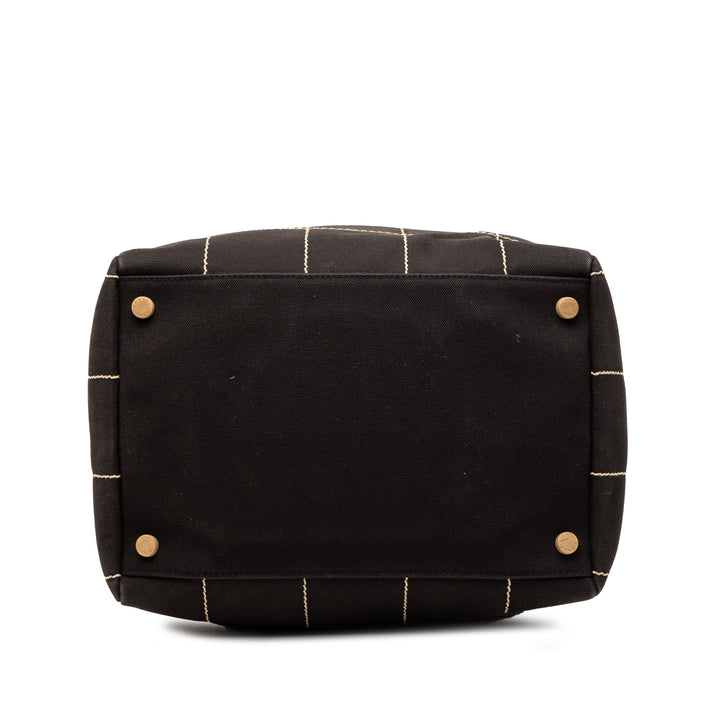 Chanel CC Chocolate Bar Toile Wild Stitch Boston Sac