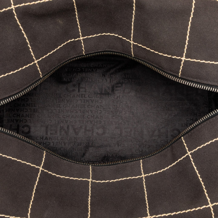 Chanel CC Chocolate Bar Toile Wild Stitch Boston Sac