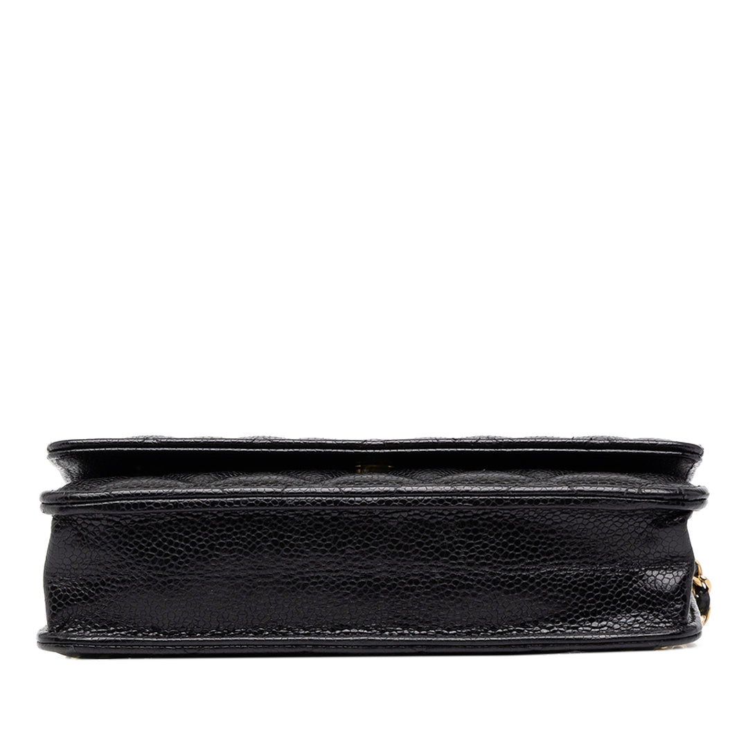 Chanel CC Matelassé Wallet on Chain Cuir caviar Noir – vue 3 – GABY PARIS