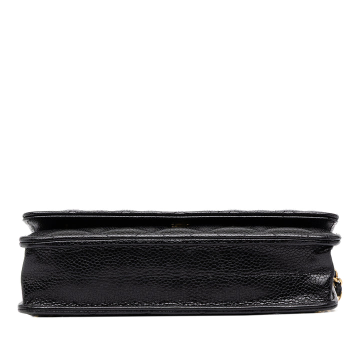 Chanel CC Matelassé Wallet on Chain Cuir caviar Noir – vue 3 – GABY PARIS