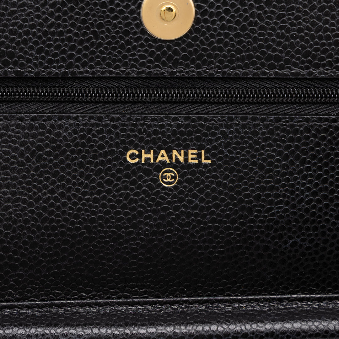 Chanel CC Matelassé Wallet on Chain Cuir caviar Noir – vue 5 – GABY PARIS