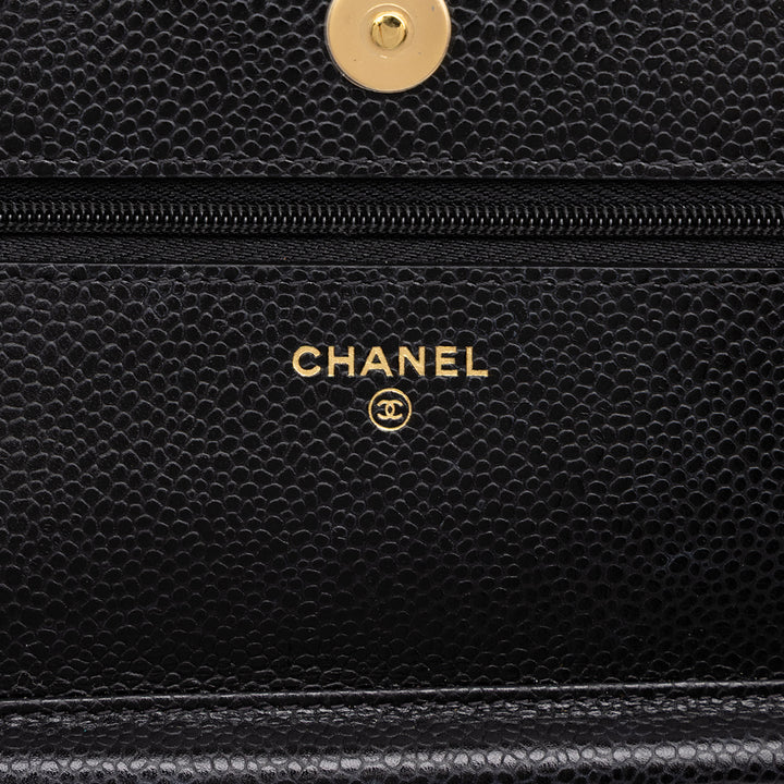 Chanel CC Matelassé Wallet on Chain Cuir caviar Noir – vue 5 – GABY PARIS