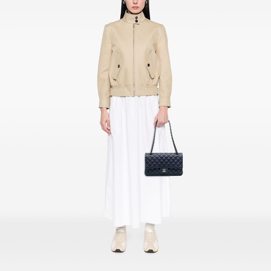 Chanel Medium Classic Cuir d’agneau Double rabat Bleu – GABY PARIS Authentique