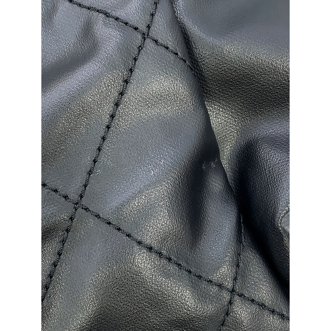 Chanel Matelassé Paris Biarritz Cabas Moyen Toile enduite Noir – vue 12 – GABY PARIS