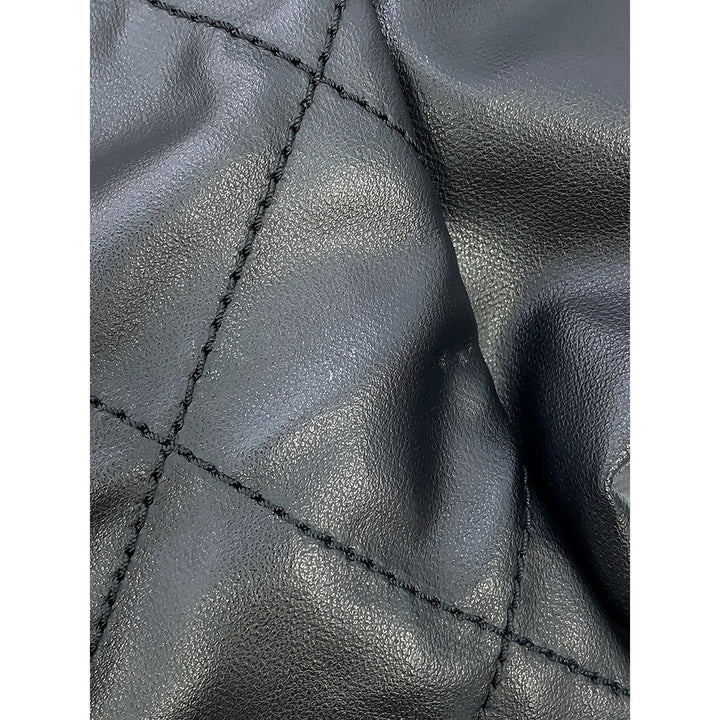 Chanel Matelassé Paris Biarritz Cabas Moyen Toile enduite Noir – vue 12 – GABY PARIS