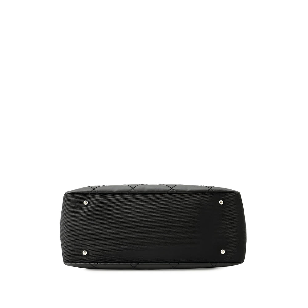 Chanel Matelassé Paris Biarritz Cabas Moyen Toile enduite Noir – vue 2 – GABY PARIS