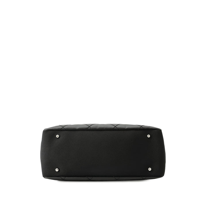 Chanel Matelassé Paris Biarritz Cabas Moyen Toile enduite Noir – vue 2 – GABY PARIS