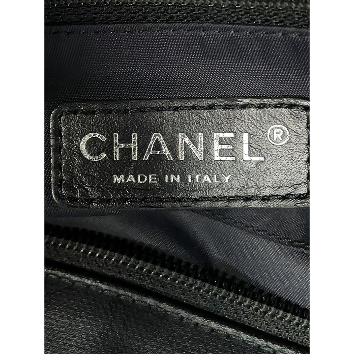 Chanel Matelassé Paris Biarritz Cabas Moyen Toile enduite Noir – vue 4 – GABY PARIS