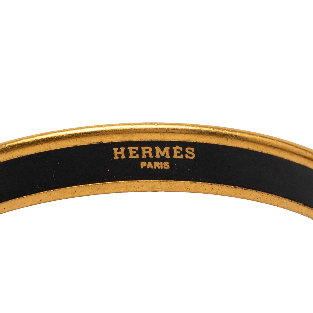 Hermès Narrow Pompons Émail Bangle 65