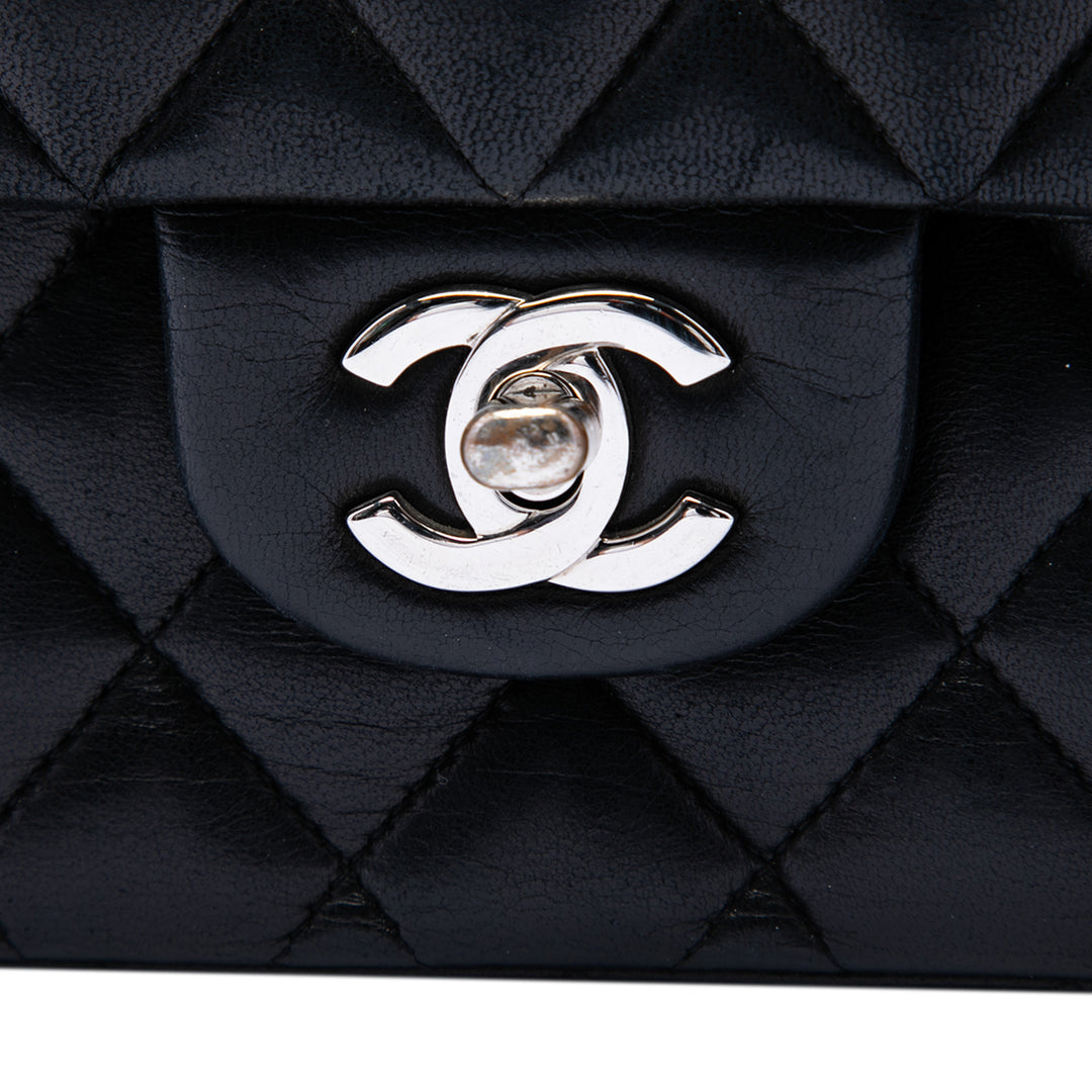 Classic Double rabat Jumbo Cuir d'agneau Noir