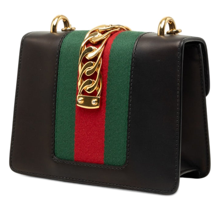 Gucci Mini Cuir de veau Web Sylvie Chain Sac