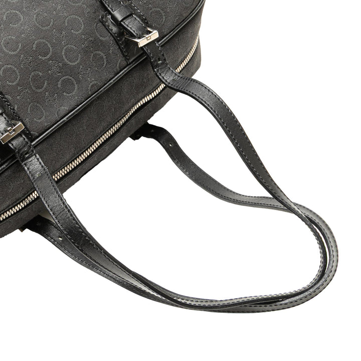 C Macadam Canvas Handbag Black - Gaby Paris