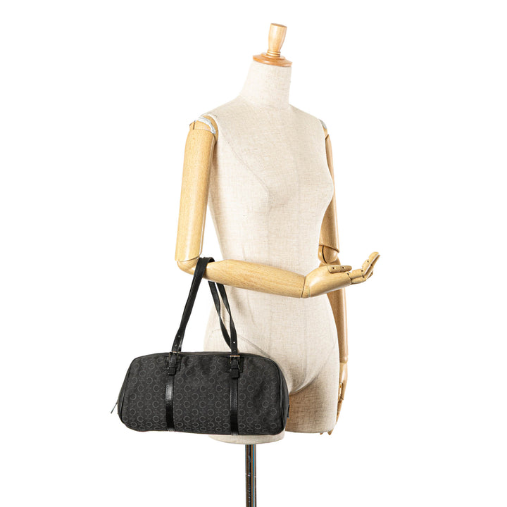 C Macadam Canvas Handbag Black - Gaby Paris
