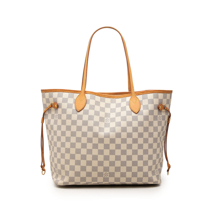 Louis Vuitton Neverfull MM Damier Azur Blanc – vue principale – GABY PARIS