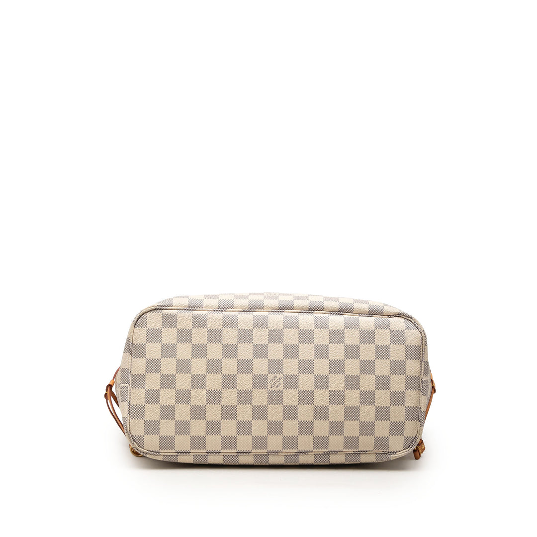 Louis Vuitton Neverfull MM Damier Azur Blanc – vue 3 – GABY PARIS