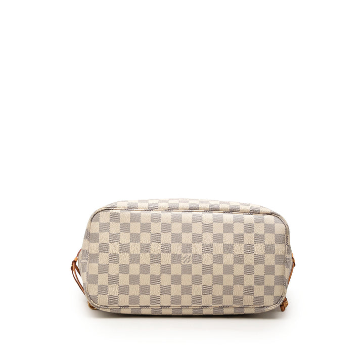 Louis Vuitton Neverfull MM Damier Azur Blanc – vue 3 – GABY PARIS