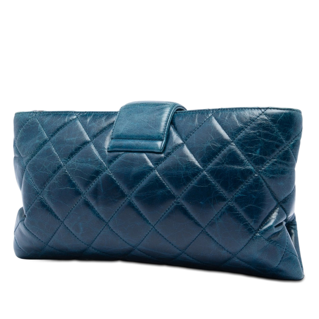 Chanel Matelassé Glazed Cuir de veau Coco Pleats Chain Pochette