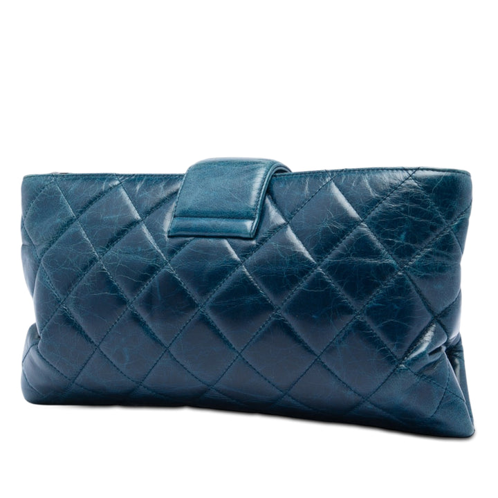 Chanel Matelassé Glazed Cuir de veau Coco Pleats Chain Pochette