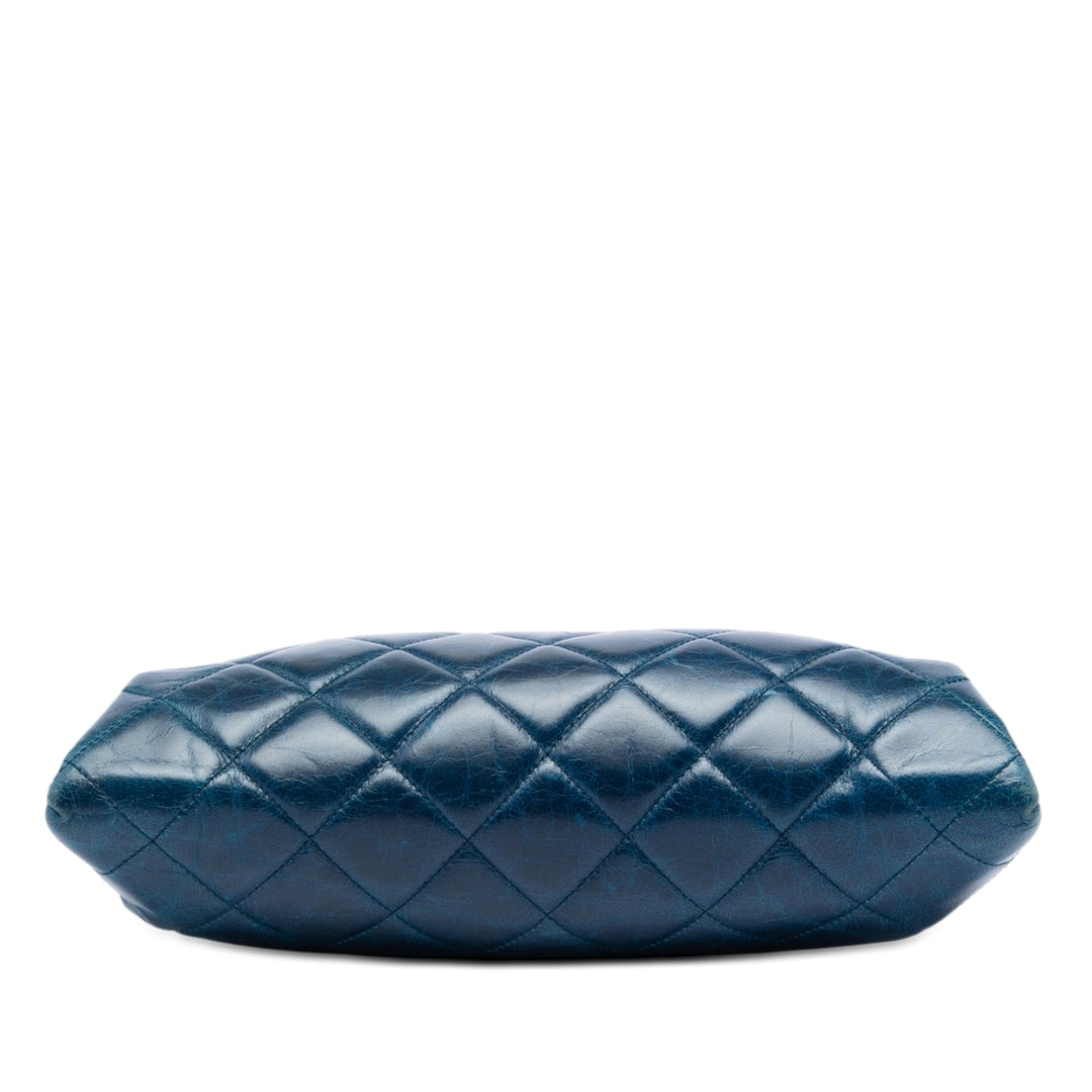 Chanel Matelassé Glazed Cuir de veau Coco Pleats Chain Pochette
