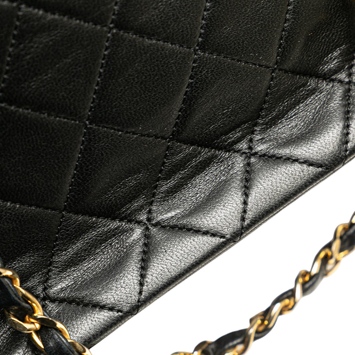 Chanel Quilted Cuir d’agneau Chain Sac à main Noir