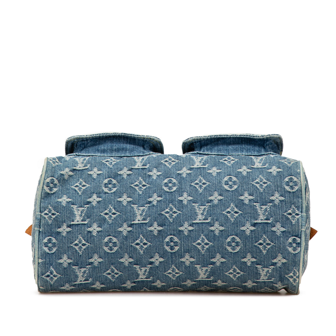 Monogram Denim Neo Speedy 30 Blue - Gaby Paris