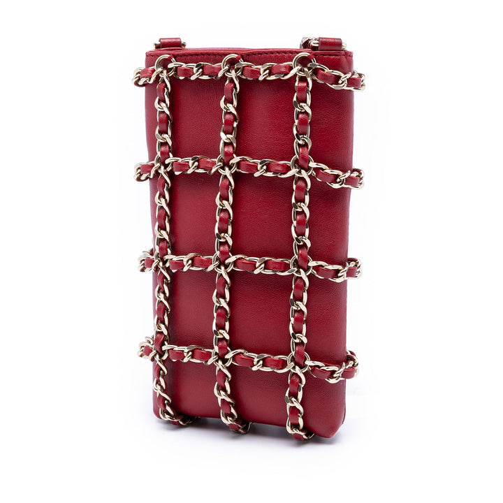 Chanel Cuir d’agneau Tech Me Out Pochette avec chaîne
